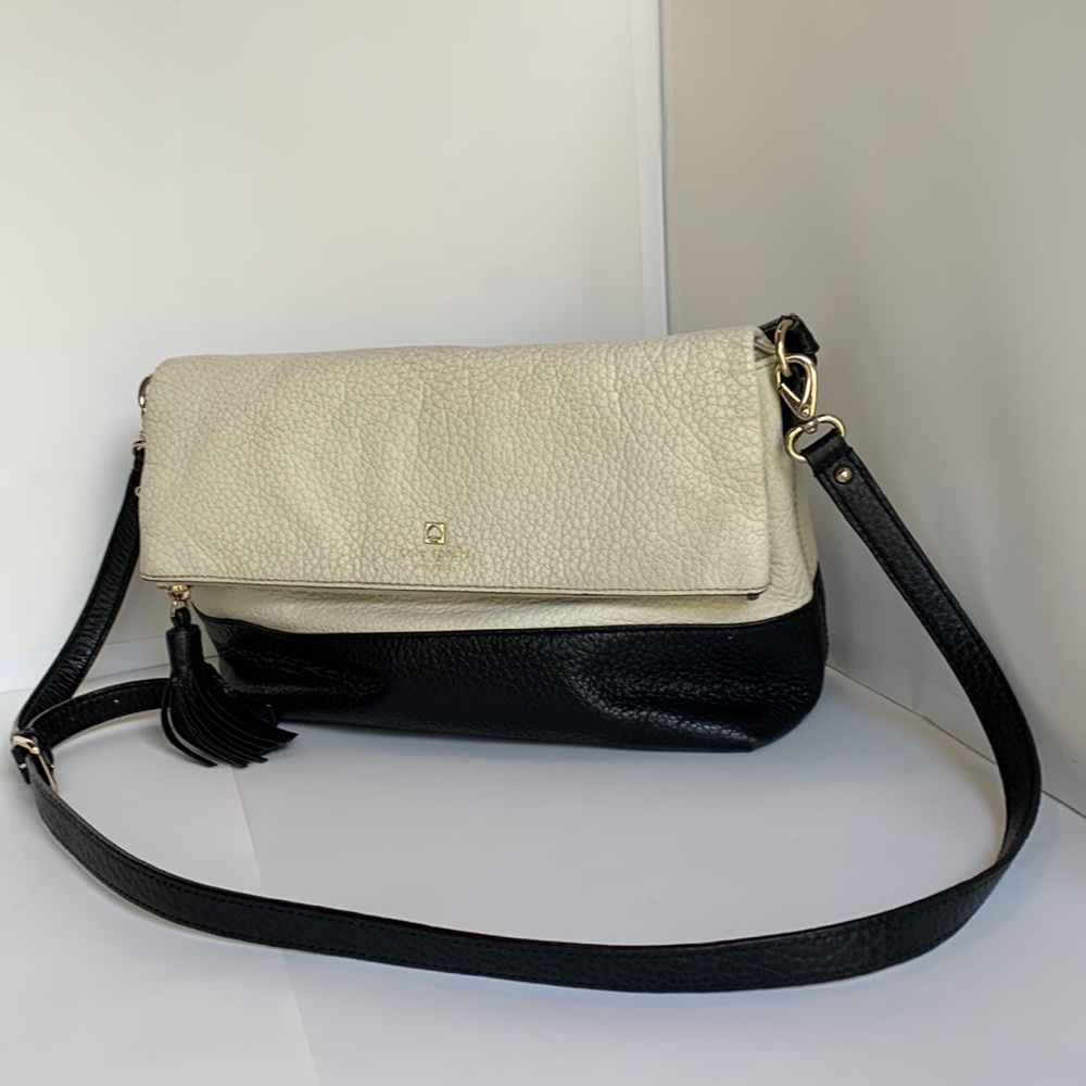 Kate Spade black and cream satchel